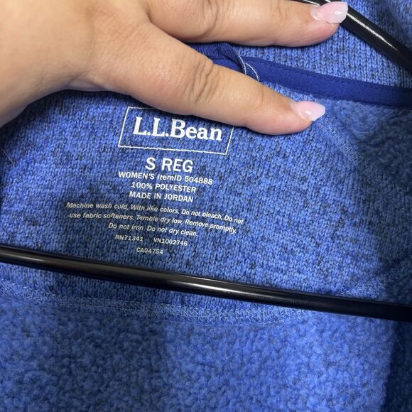 L.L.Bean Women’s Sweater Fleece Full-Zip Jacket Blue Small Cozy Outdoor - Picture 6 of 11